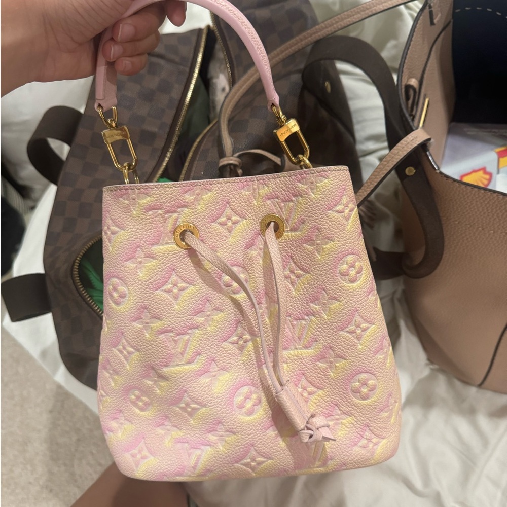 Louis Vuitton Pink Mini Bag with Gold Hardware